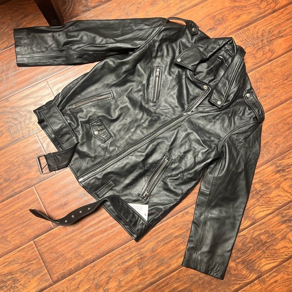 ASOS Design Leather Biker Jacket - Picture 2 of 6